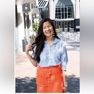 Victoria Beckham Orange  Skirt Sz XS- S